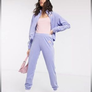 Nike retro terry towelling joggers in purple